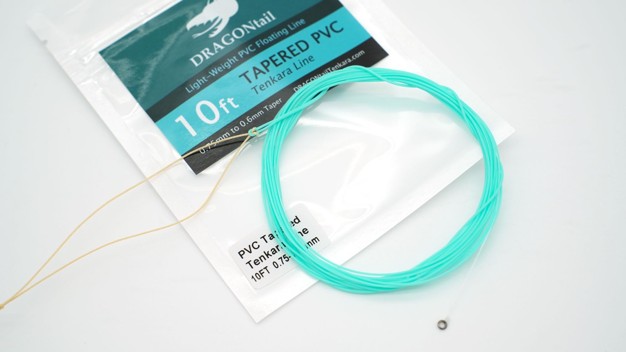DRAGONtail Tenkara - Tapered PVC Floating Tenkara Line (Acid Blue, 9ft Length)