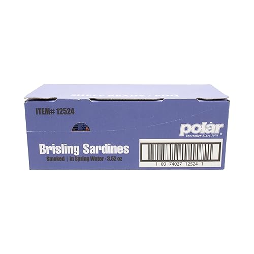 Miniatura 6 de MW Polar Sardinas Brisling Ahumadas en Agua de Manantial, Lata de 3.52 oz, Capturadas en la Naturaleza (Paquete de 12)