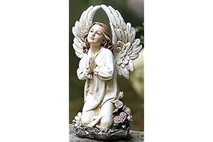 Joseph's Studio Kneeling Angel Garden Statue: A Guardian of Serenity Amidst Nature's Embrace