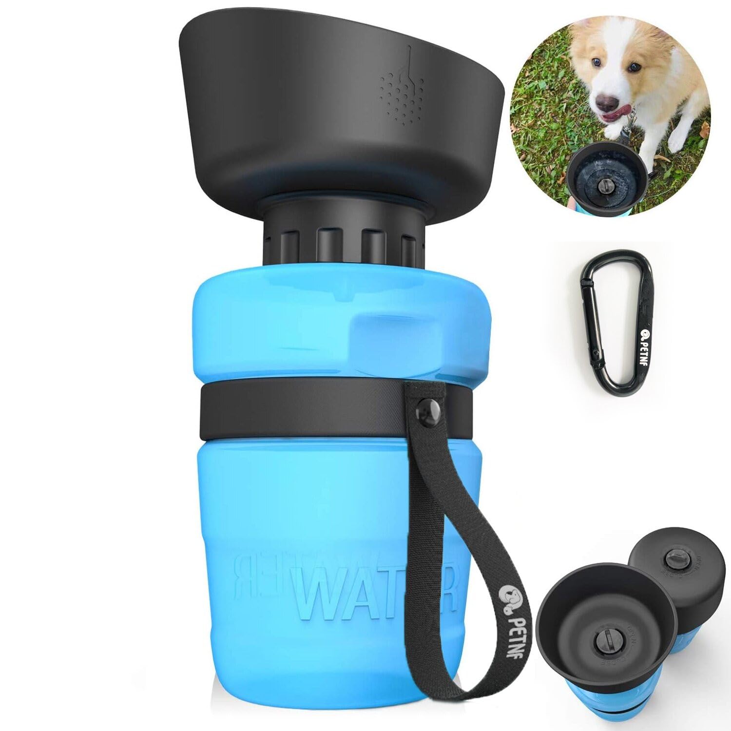 Pet Water Bottle for Dogs,Dog Water Bottle Foldable,Dog Travel Water Bottle,Dog Water Dispenser,Portable Dog Water Bottle for Walking Hiking Beach,Lightweight & Convenient for Travel,BPA Free,18 OZ (B07SZ6R82P) Amazon Price History, Amazon Price Tracker