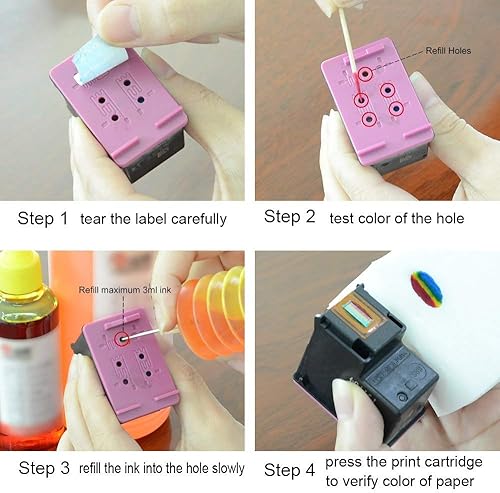 Miniatura 7 de LKB 4 jeringas de 0.2 fl oz con aguja para experimentos de uso industrial para botellas de tinta, cartucho de recarga, bolígrafo de recarga de