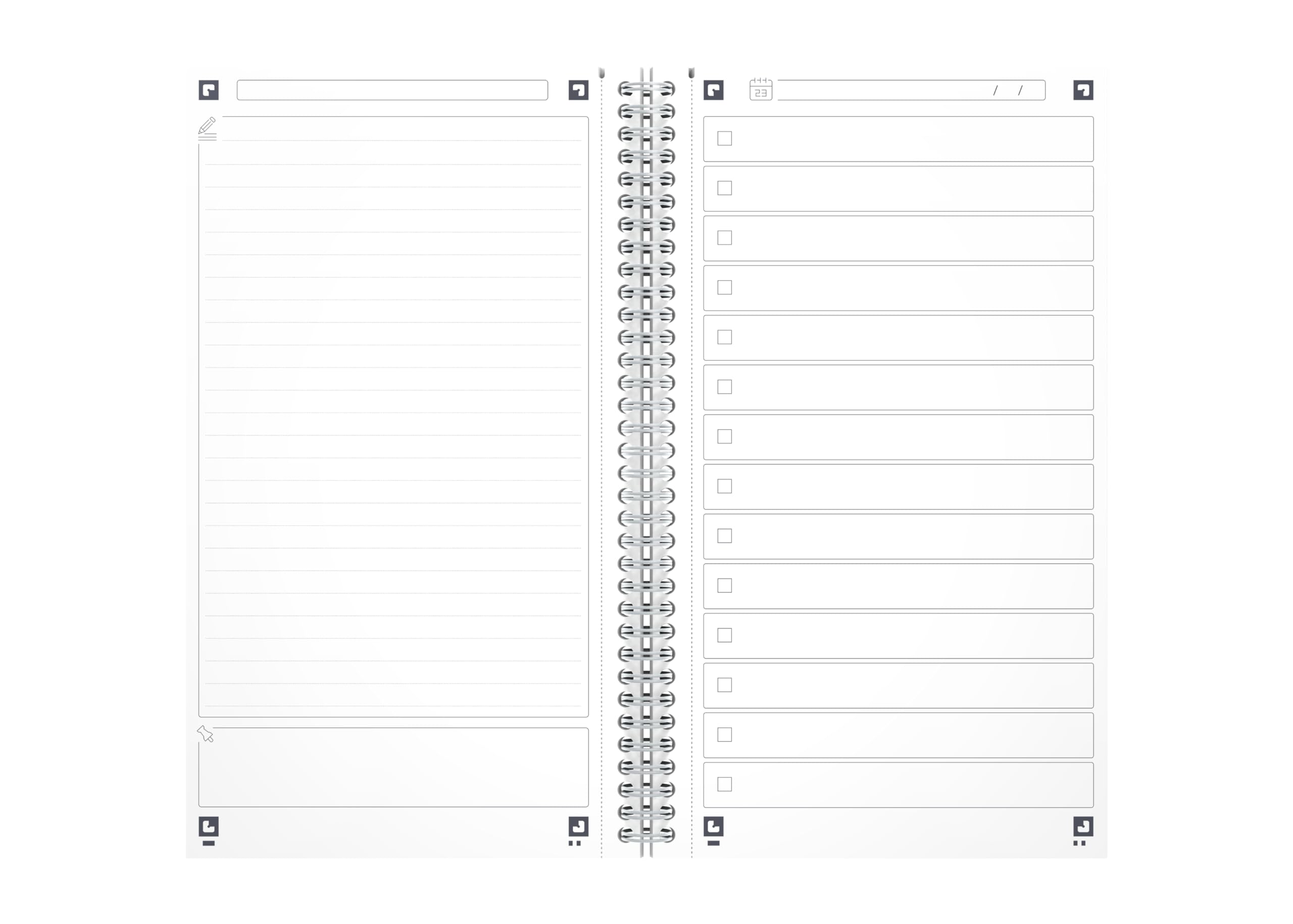 Oxford To Do Planner, taccuino, 115 fogli, per lavori marini di scrib, Aqua (Confezione da 2)