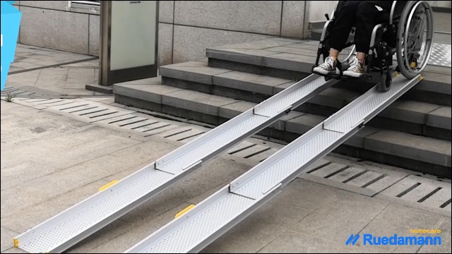 Amazon | Ruedamann 車椅子 スロープ 長さ300cm 3段式伸縮 耐荷重300kg
