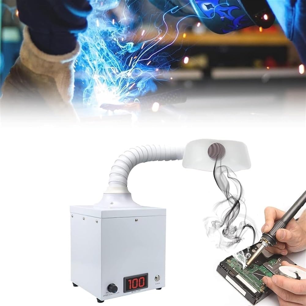 Fume Smoke Absorber, Strong Suction Powe Welding Fume Extractor, Solder Smoke Absorbe, Solder Fume Extractor for Esd Soldering Station, Welding, Cosmetology