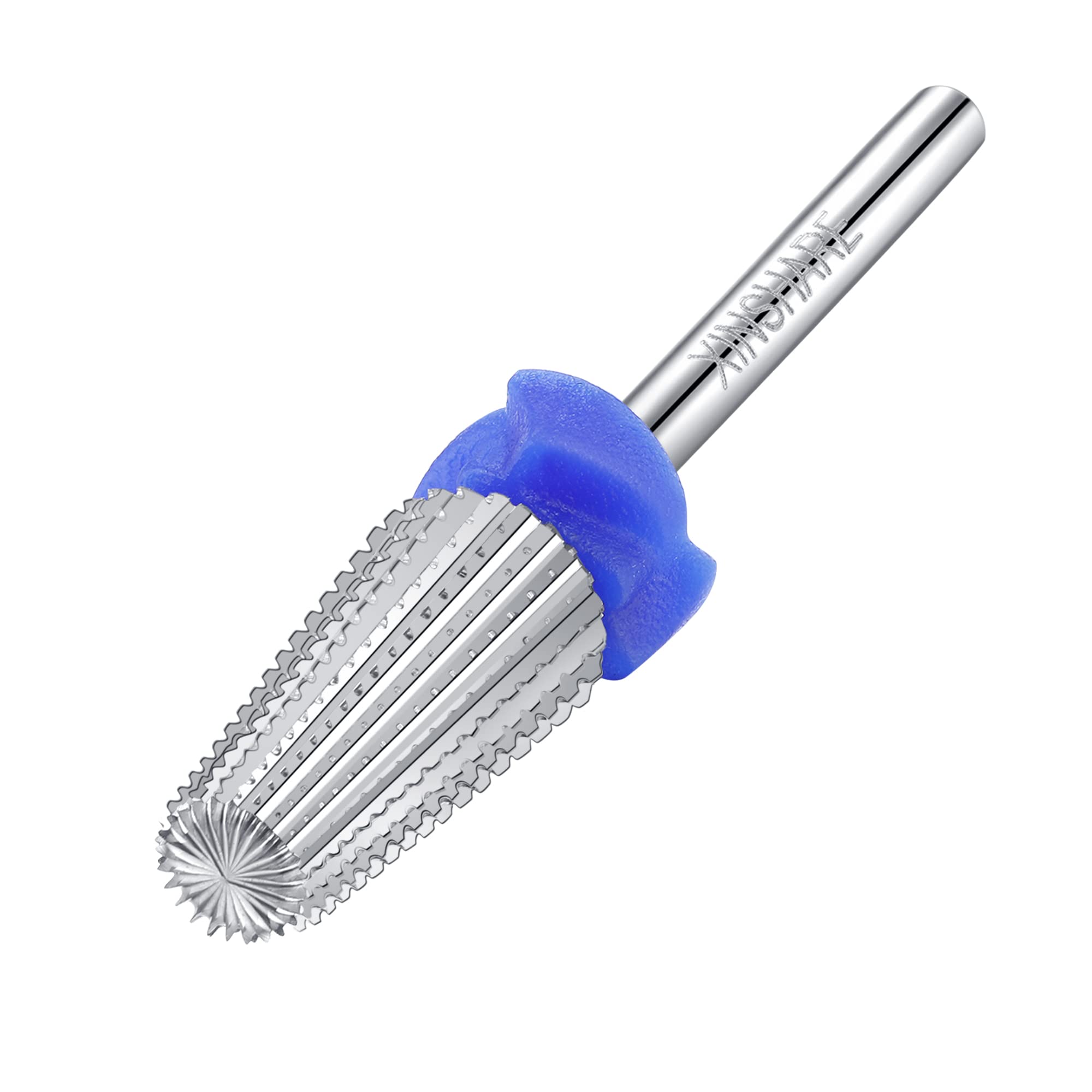 Xinshare 5 in 1 Nail Drill Bits Carbide Multi-function Cuticle Nail Bit 3/32", 2 Way Rotate Efile Bits, Fast Remove Acrylic Hard Nail Gel for Both