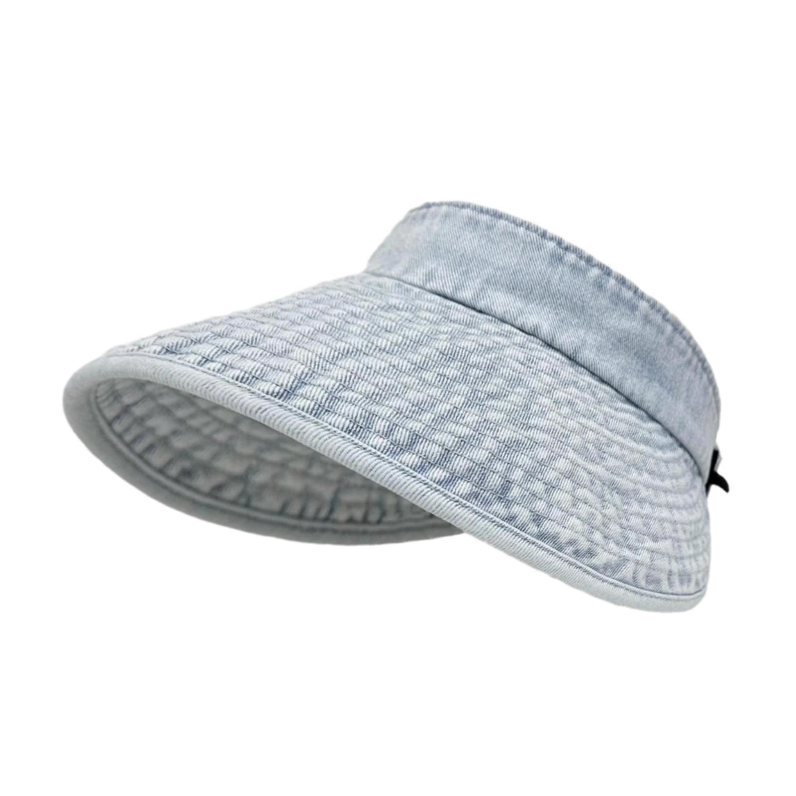 Womens Sun Hat Fashion Wide Brim Portable Sports Hat for Party Travel Hiking Light Blue| Streetwear | Aesthetic | Casual-image-39