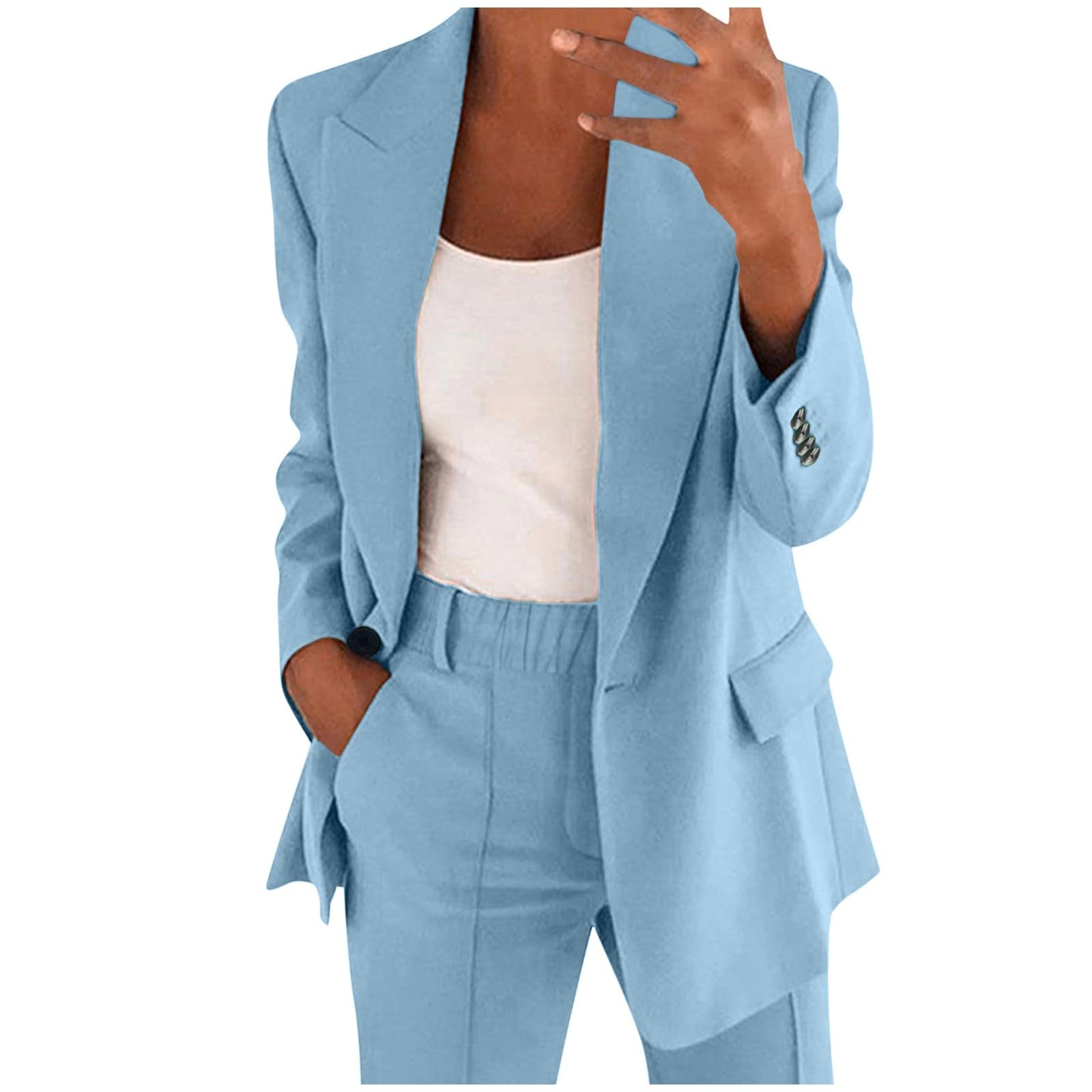 Blazers for Women Business Casual Outfits Open Front Long Sleeve Suit Jacket Lightweight Work Clothes 2025 Fall Winter