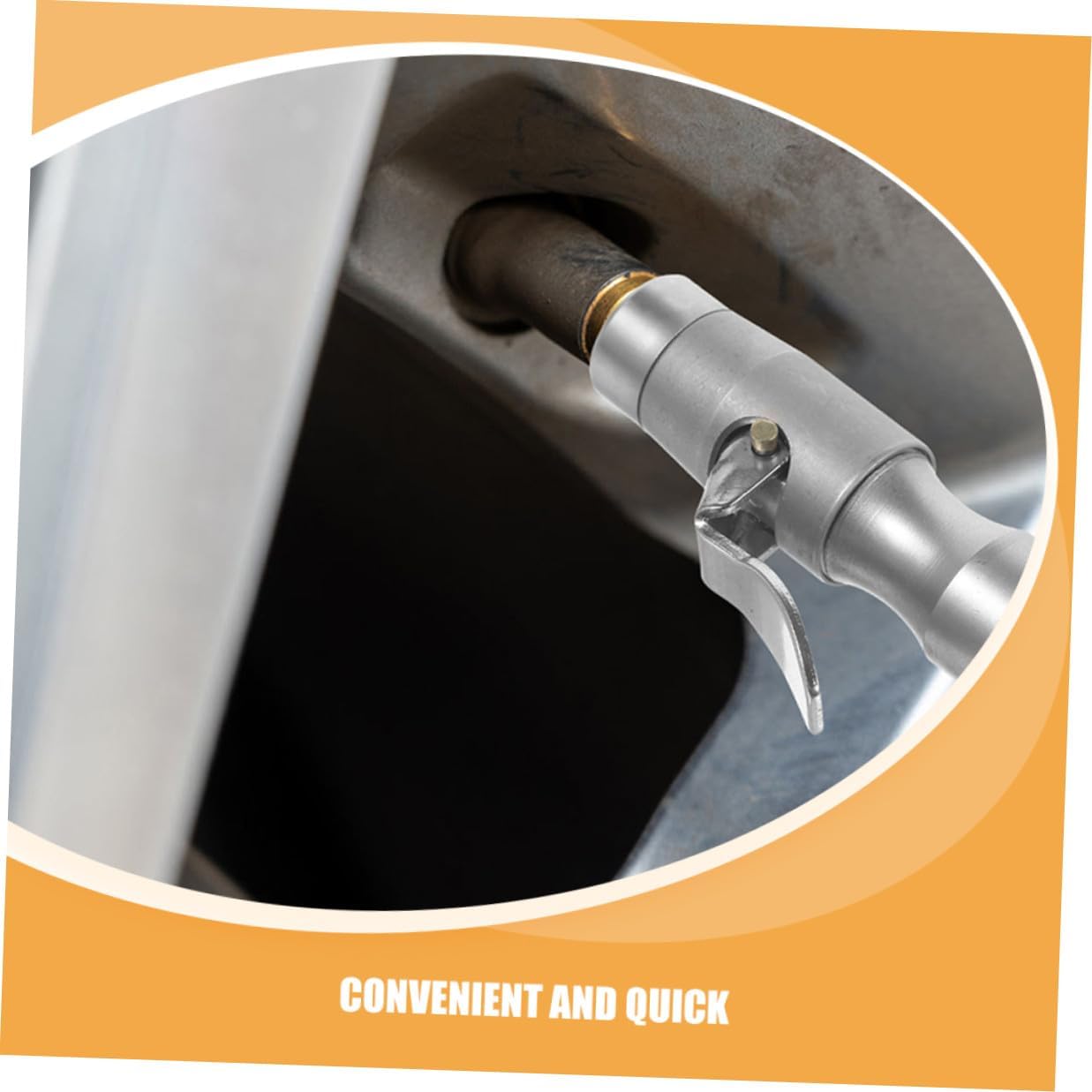 Self-Locking Air Chuck Tire Inflator Nozzle 2pcs Copper Quick Connect Locking Air Chuck for Automobile Tire Inflation with Matte Finish