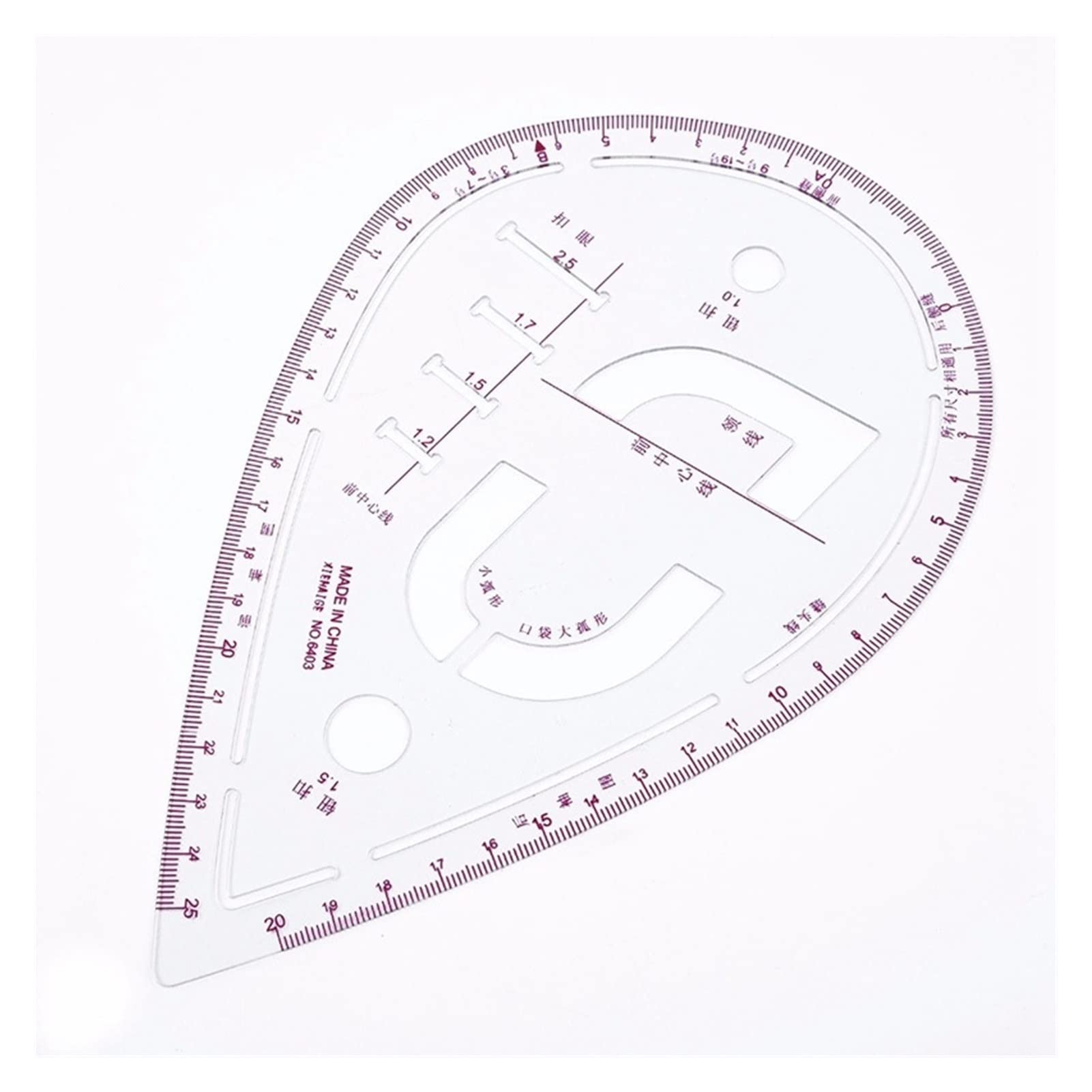 Regla Patchwork 7 Piezas/Conjunto de Ruler Sastre Medición Kit de Costura Dibujo Icono Regla Regla Regla Manga Brazo Curva Francesa Conjunto Rueda de Rueda de Ráfaga de Corte Regla Metalica