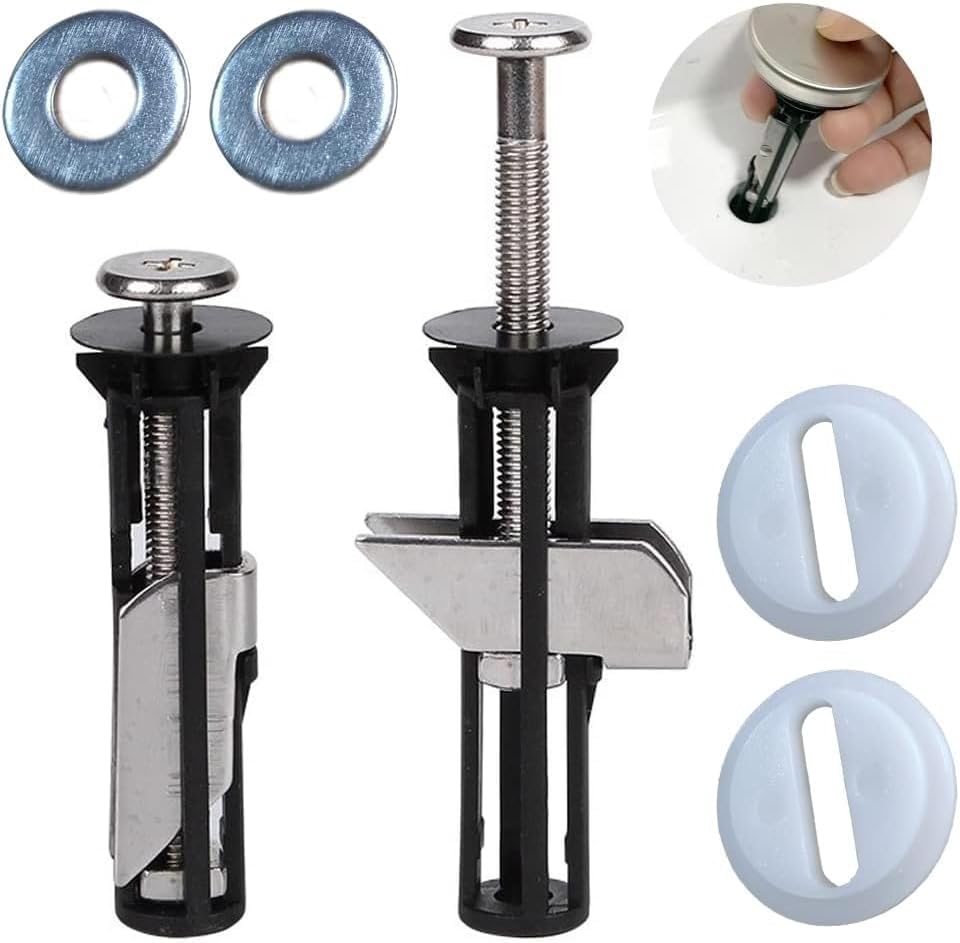 MUU Universal Toilet Seat Bolt kit,Screws,Quick Release,Easy to Install- Toilet Seat Replacement Parts Kit,Toilet Cover Maintenance Accessories,Fixing Accessories (Screws-JS2) (2)