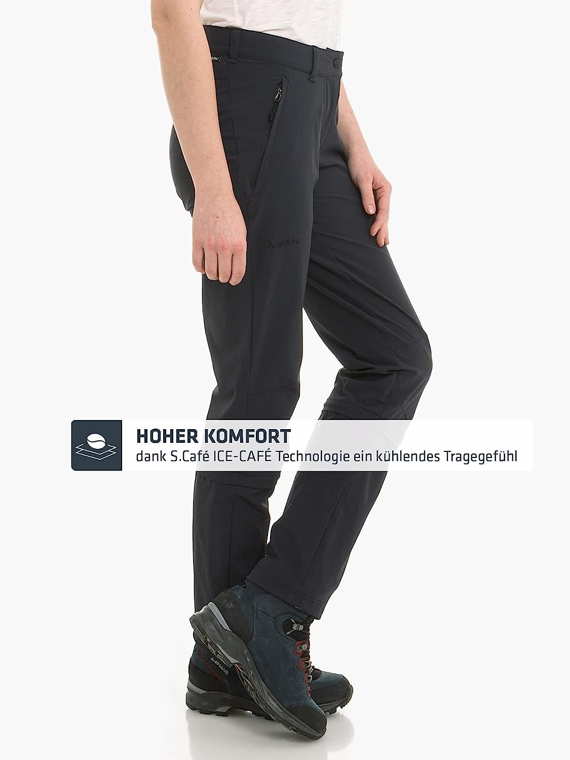 Schöffel Damen Pants Engadin1 Zip Off, schwarz, 17 – Ansicht 3
