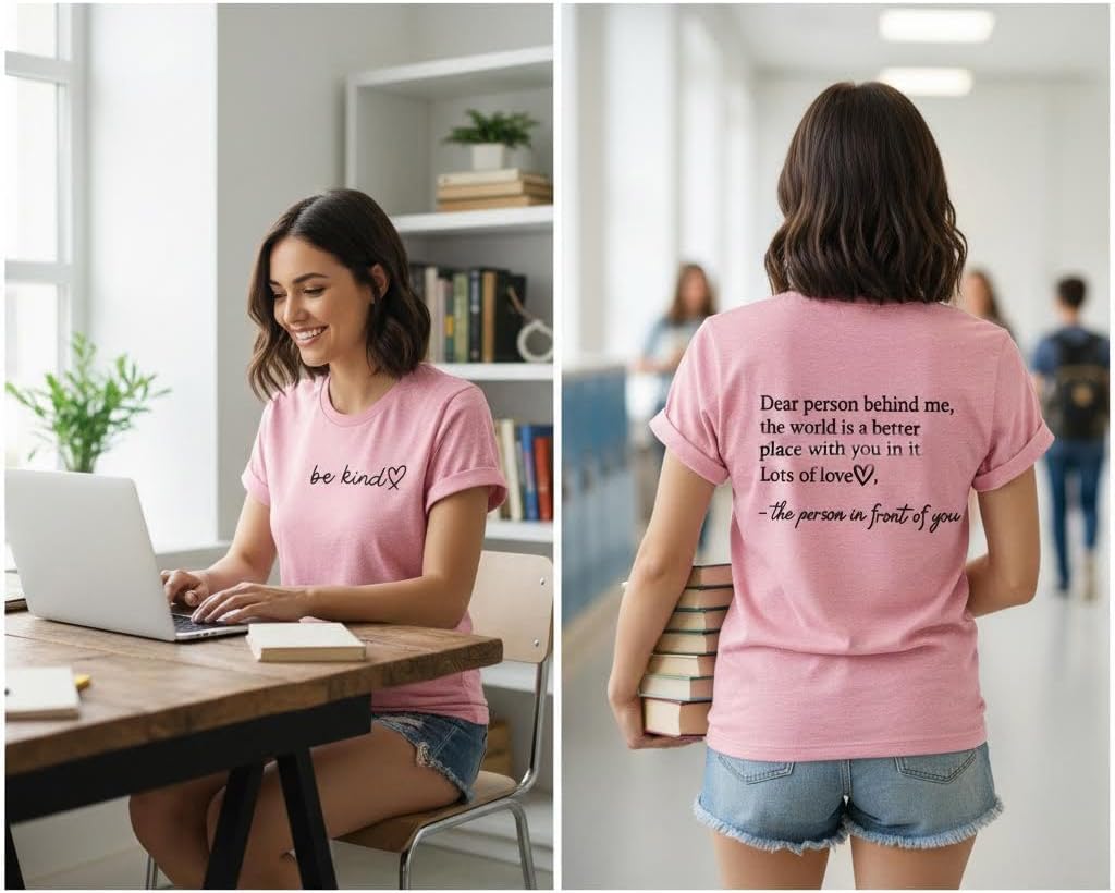 Be Kind Womens T Shirts Cute Graphic Blessed Shirt Short Sleeve Tees Funny Inspirational T-Shirt Teacher Tops - Image 4