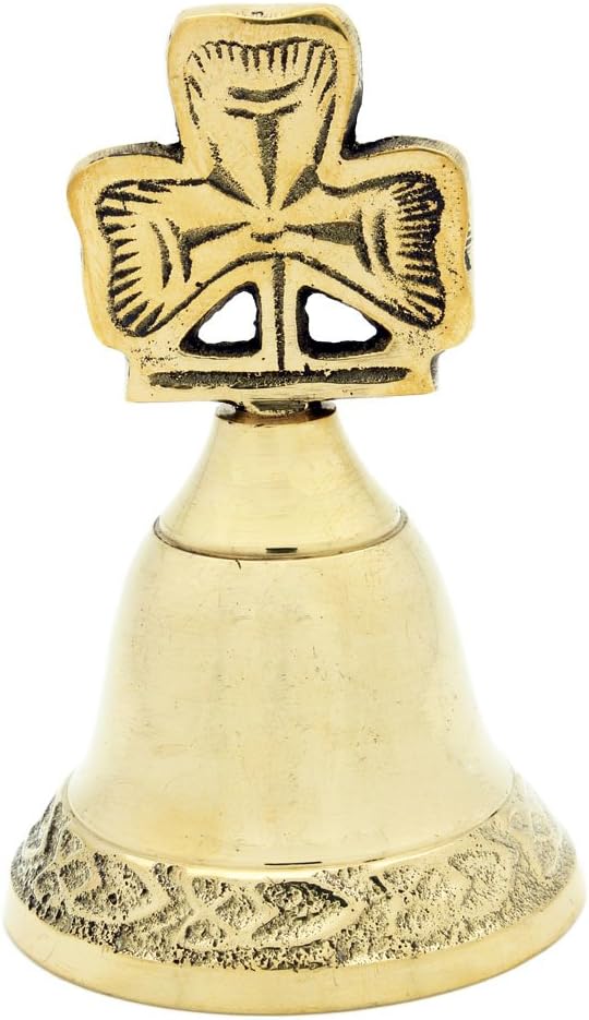 Brass Bell with Shamrock Handle From Ireland