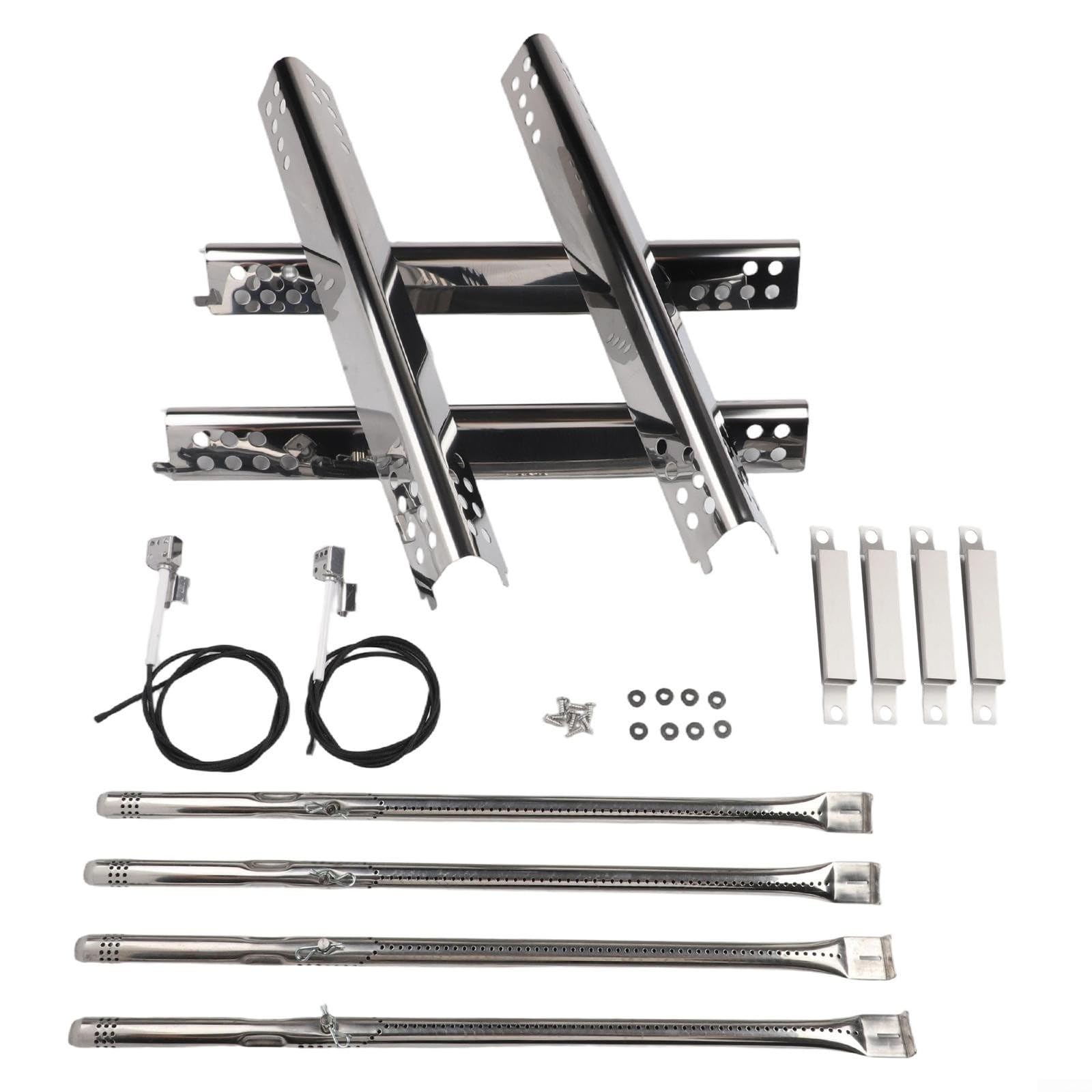 Set di piastre di calore e coperture per fiamma per barbecue a gas Charbroil Performance 2/4/5/6 bruciatori, scambiatori di calore di ricambio e piastre di protezione dell'accensione per modelli