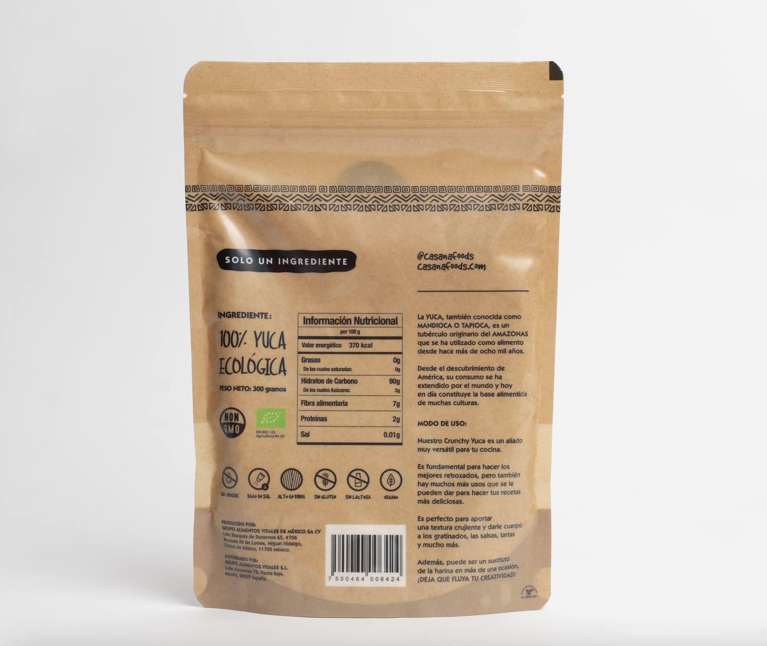 PAN RALLADO DE YUCA - CASANA (6 pack) Rebozador Natural