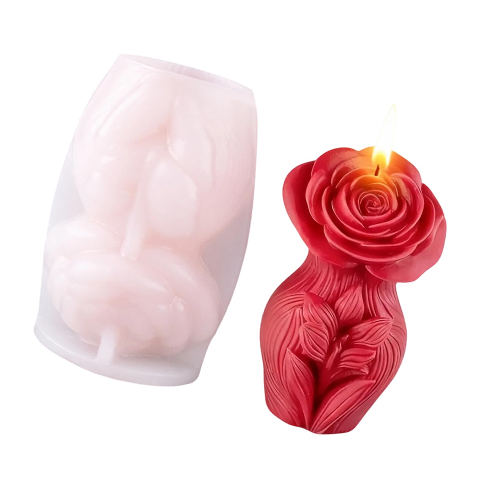 Premium Silicone Rose Body Shape Mold Craft Supplies for Chocolate Soap Making Creative Crafting Project Romantics Mold