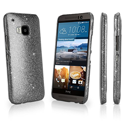 HTC One (M9 2015) Caso, BoxWave® [Glamour y Glitz Caso] Slim, Snap-on Purpurina Carcasa para HTC One (M9 2015) – estaño