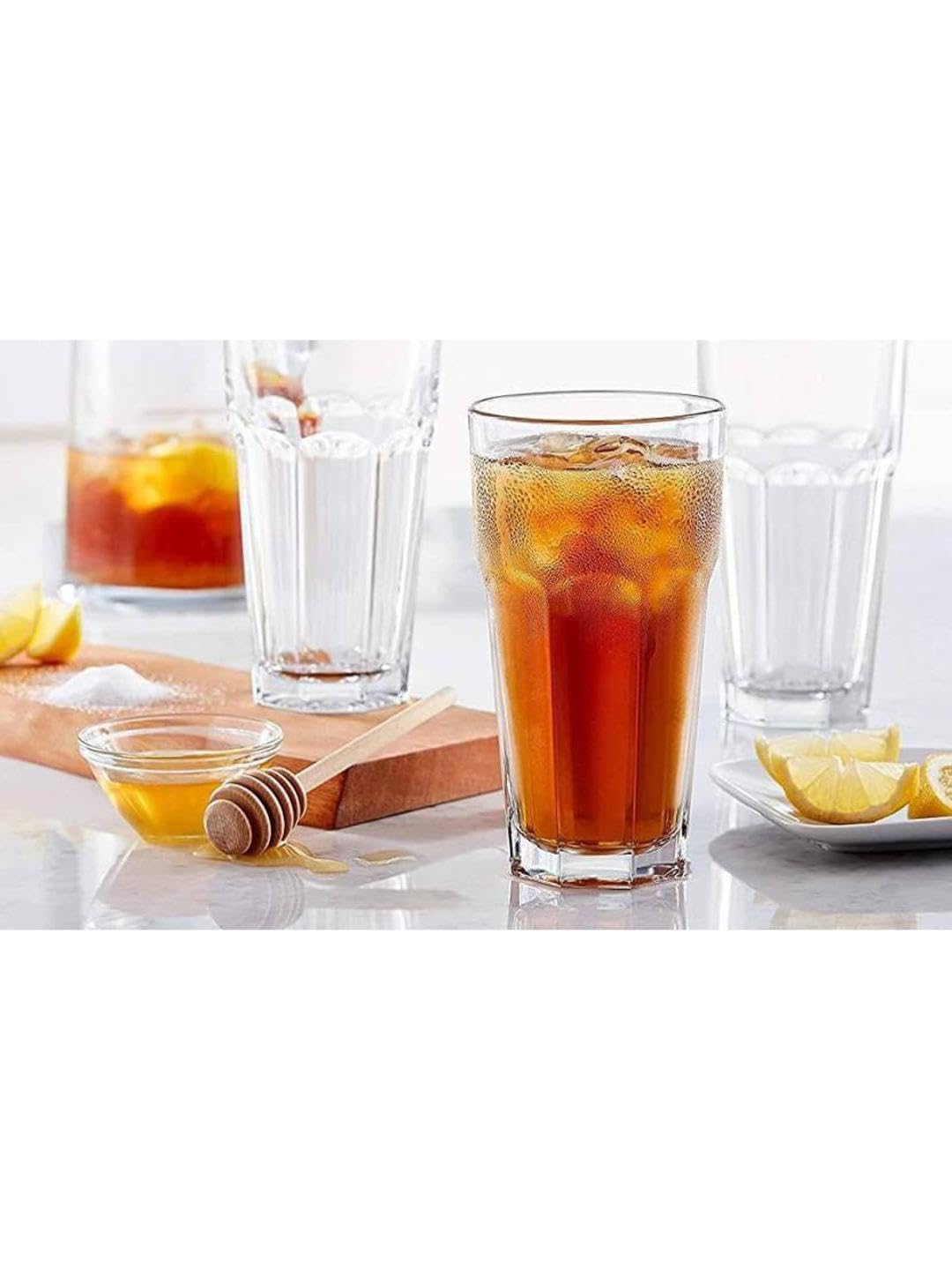AFAST Party Perfect Tea Glasses for Tea, Coffee, Milk, Green Tea and Other Beverages, Clear, Pack of 6, Size- 7.5 X 7.5 X 14 CM 4