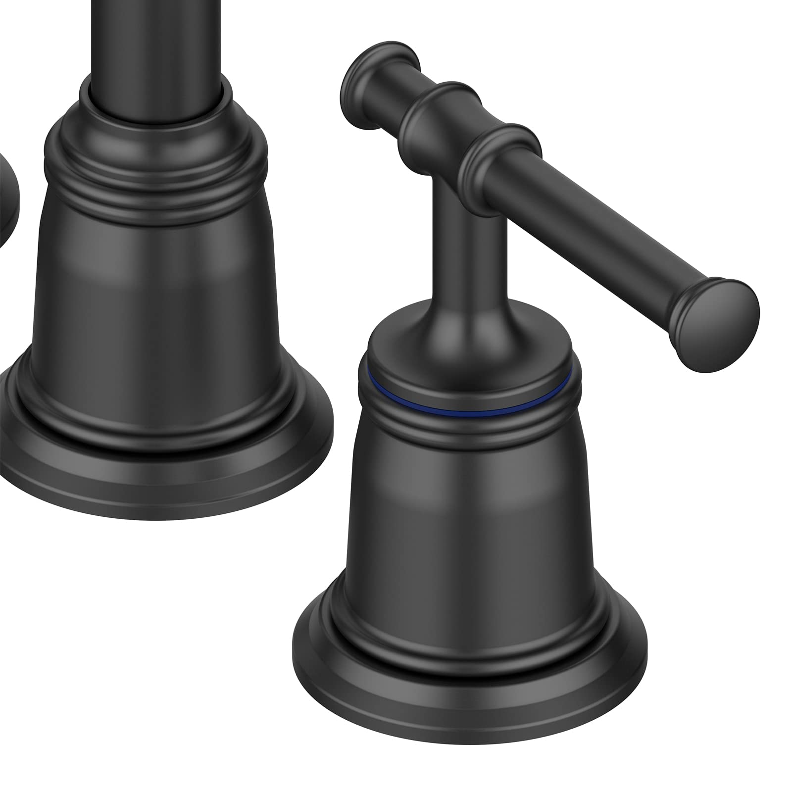 IVIGA Robinets De Salle De Bain Répandus Pour évier à 3 Trous, Noir