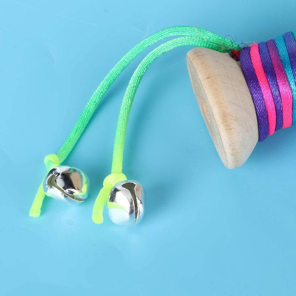PETS EMPIRE Cat Feather Toys, Rolling Bell with Colourful Ribbon Feather Cat Interactive Toys 1 Piece (Color May Vary) 2