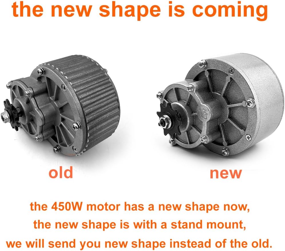 L-faster 450W Upgrade Bicycle Brush Motor Lens Bike Headlight Throttle with Key Switch barke Lever can fit Mirrors