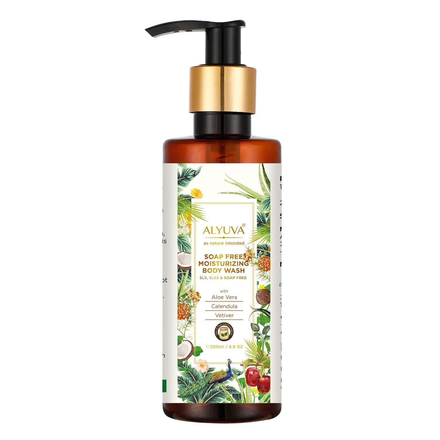 Alyuva Calendula Soap-Free Moisturizing Body Wash with Jojoba & Apple Cider for all day Hydration, 200ml