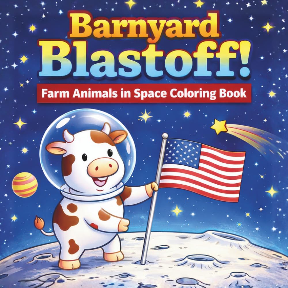 Barnyard Blastoff!: Farm Animals in Space Coloring Book (Lily & Fred Colors)