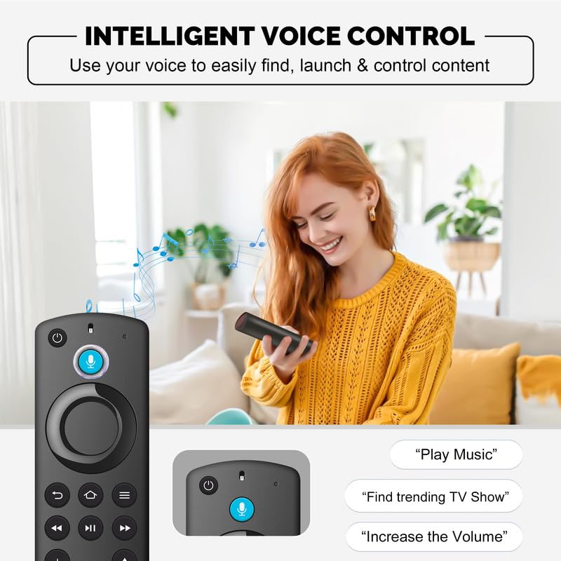 Image of Replacement Voice Remote for All FireSeries TV Stick, Compatible with Fire Insignia TVs Stick (2nd /3rd Gen) /4K /4K Max /Lite, for Smart TV 3rd Gen and TVs Cube