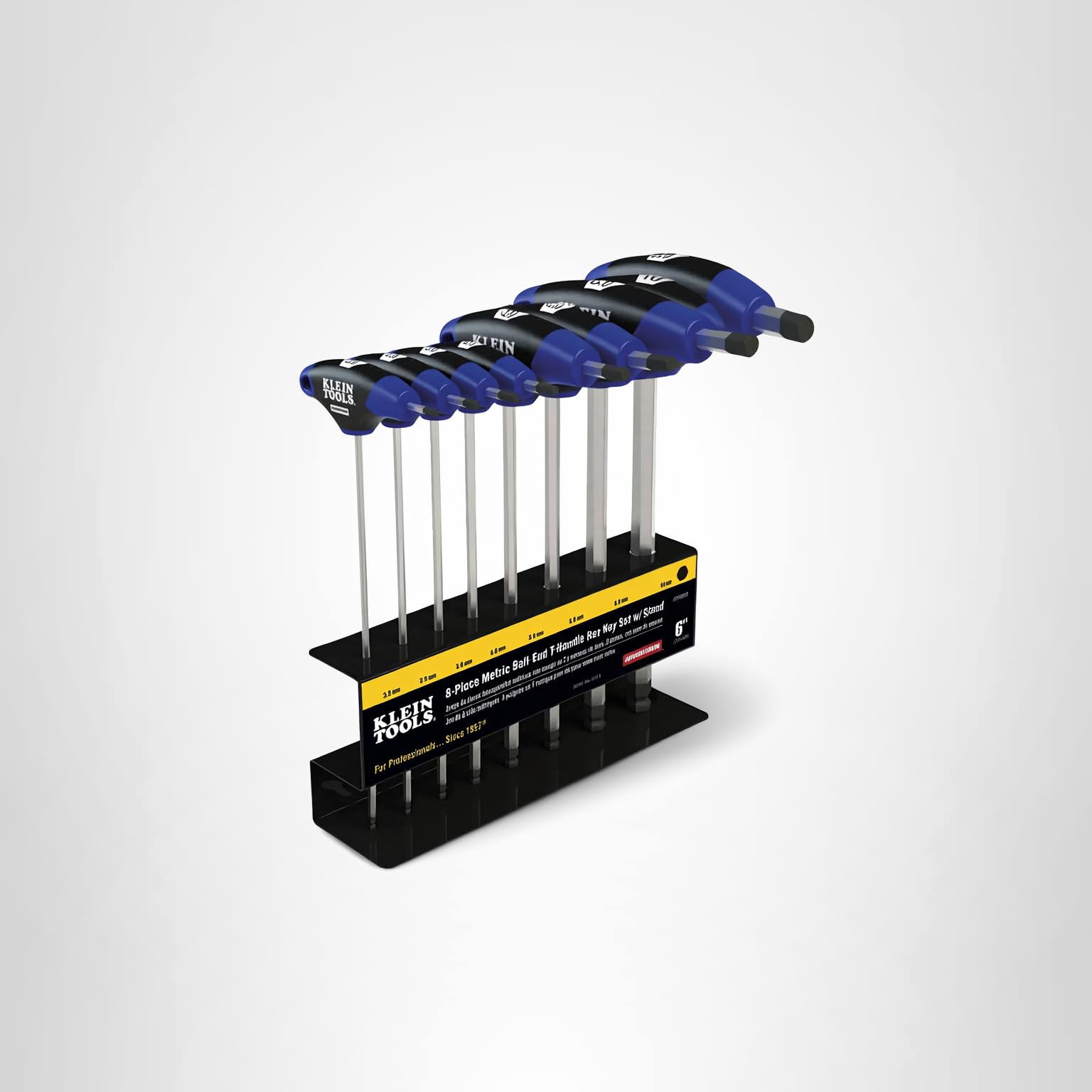 Klein Tools JTH68MB Hex Kit Set, Metric Ball End T-Handle Hex Key