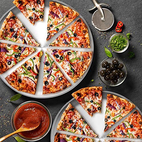 ZAWTR Teglia da Forno per Pizza Set di 2, Teglia