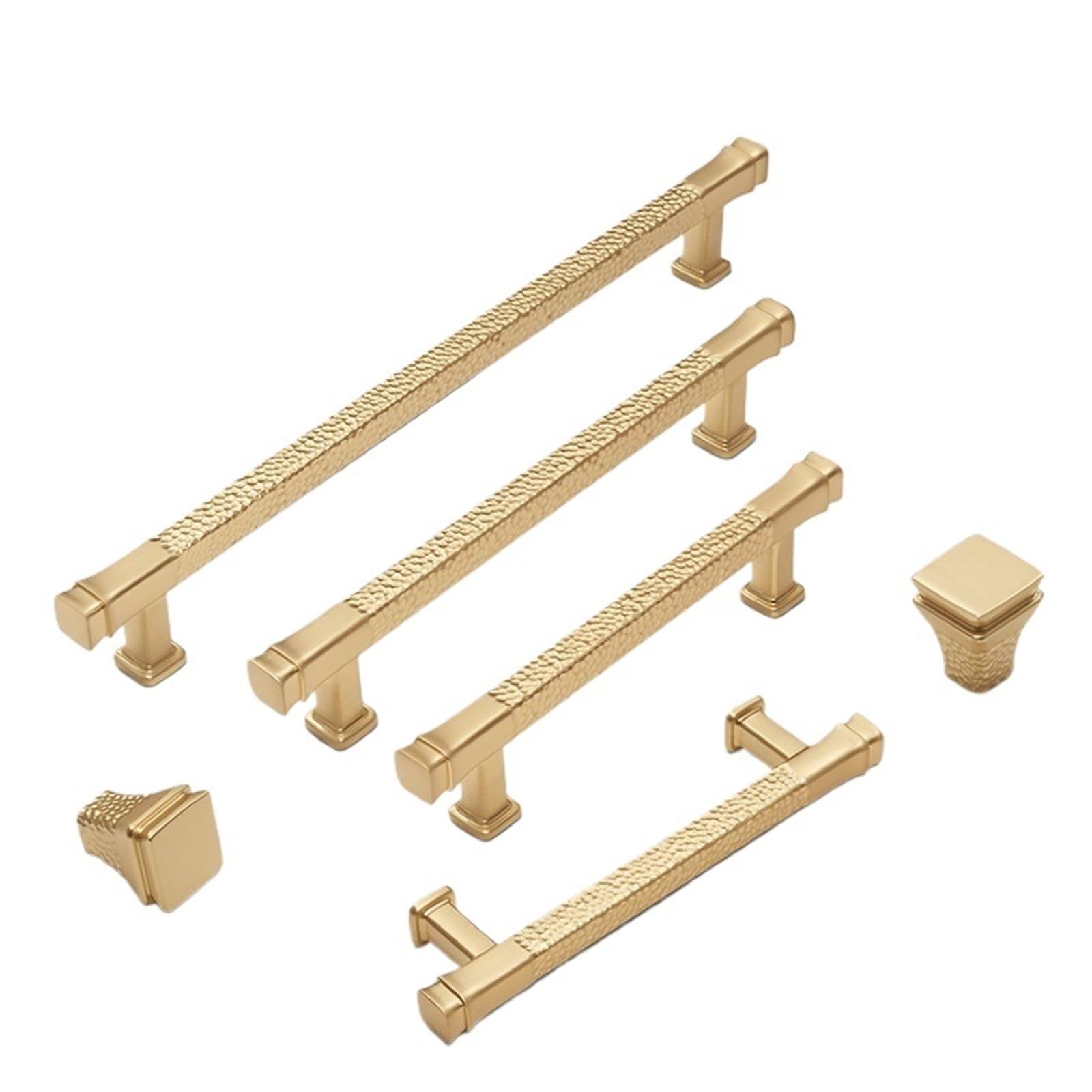 Qvorlth Pearl Gray-S Antique Brass Cabinet Pulls 2 Pcs Modern Hammer Pattern Cabinet Storage Handles Kitchen Cabinets Knobs Pulls Wardrobes(Pearl Gray-S)