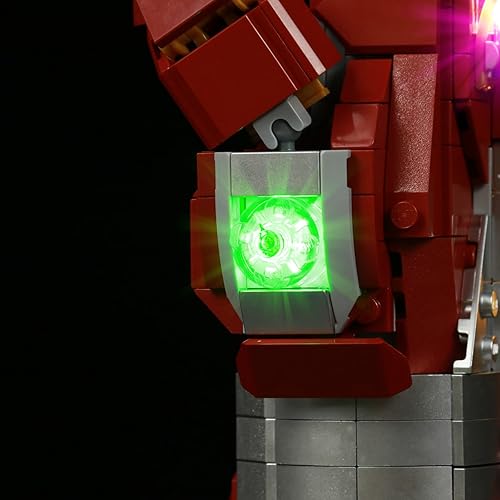 Miniatura 5 de Luz LED para Lego Marvel Nano Gauntlet 76223 Iron Man Juego de luz de decoración compatible con Lego 76223, ilumina tu guantelete de Lego (sin