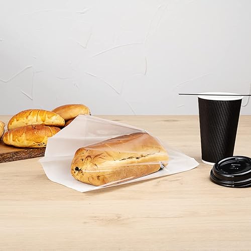Miniatura 3 de Restaurantware Bag Tek - Bolsas de papel de 6 x 2.75 x 11.5 pulgadas para aperitivos, 100 bolsas de papel grandes para pan, desechables con ventana