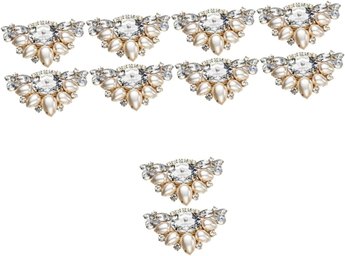 LIFKOME 5pairs Rhinestone Bridal Shoe Clips Elegant Removable Shoe Accessories for Weddings Engagements and Parties Design for High Heels and Flats