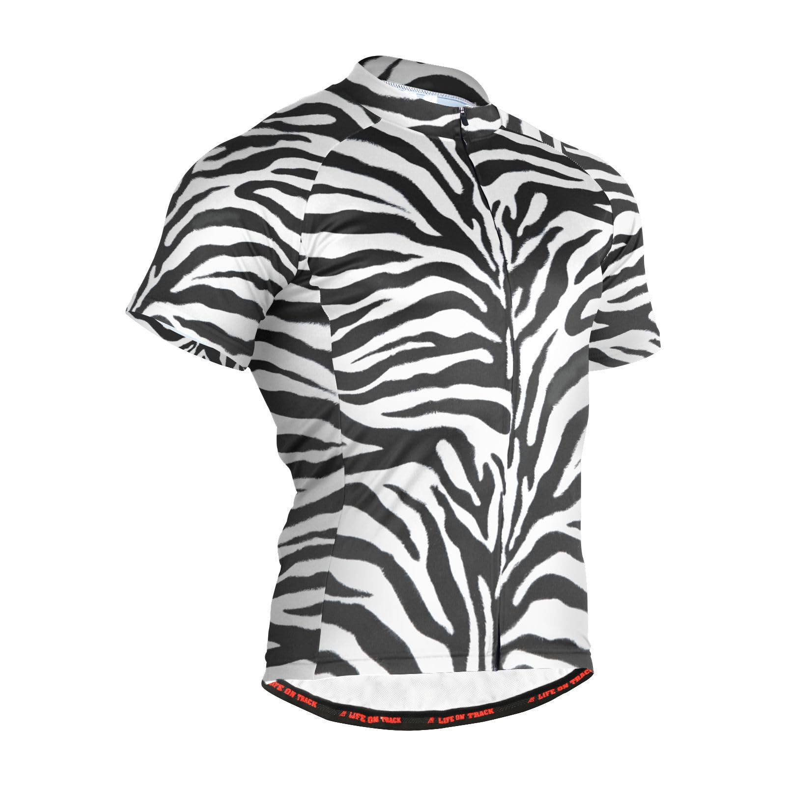 JHKKU Men's Cycling Bike Jersey Short Sleeve Moisture Wicking, Breathable, Quick Dry Biking Shirt with 3 Rear Pockets