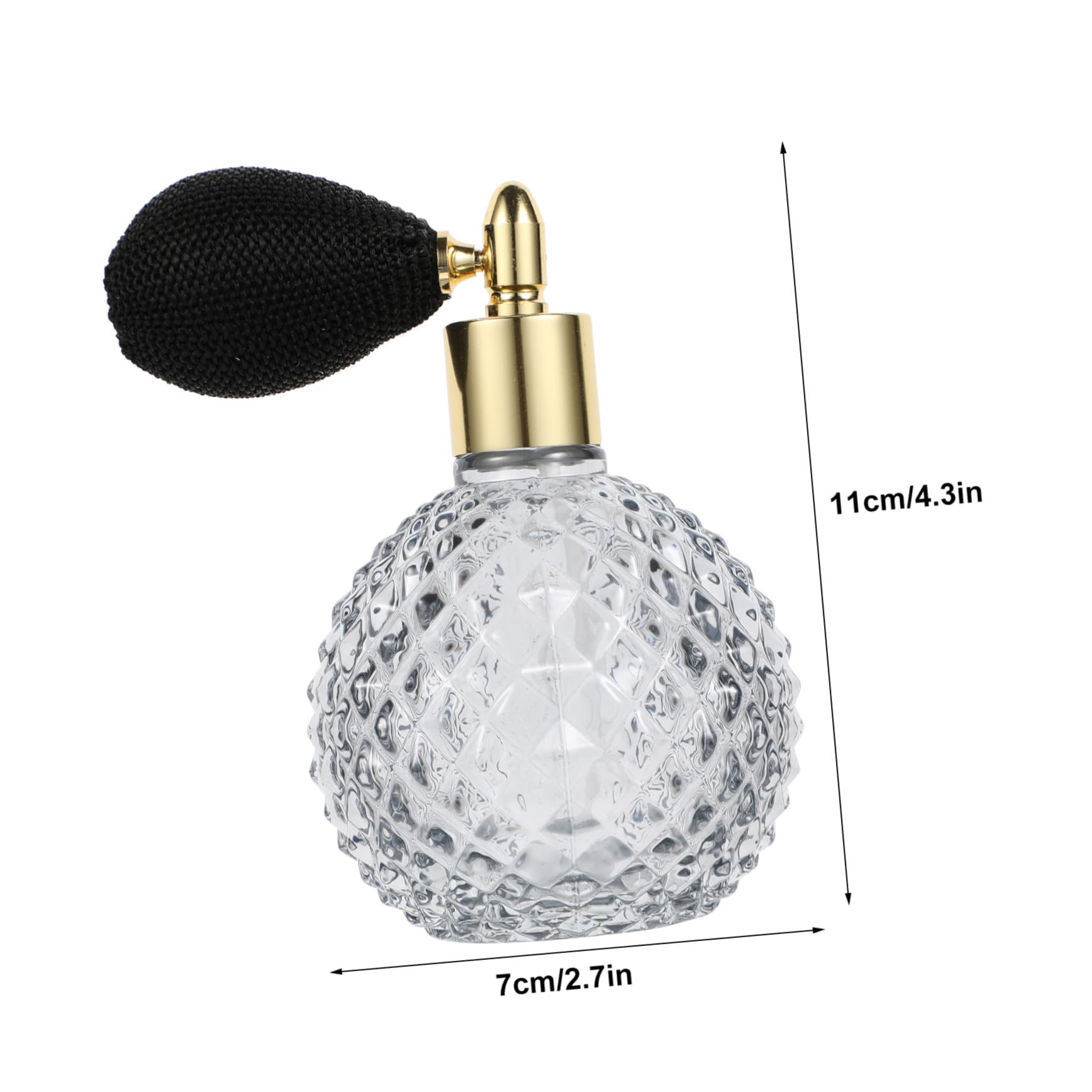 ULTECHNOVO 2 pezzi Bottiglie Profumo Cristallo Vintage con Atomizzatore Spray Riutilizzabile Design Ananas Leggere e Pratiche per Viaggio e Uso Quotidiano