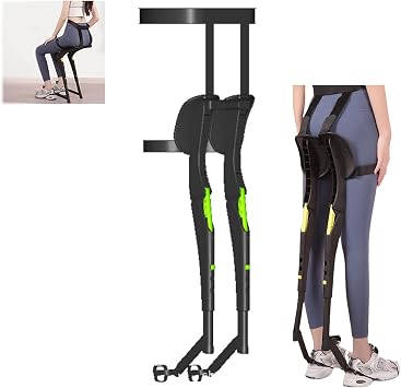 Wearable chair Adjustable Chairless Lightweight Leg Brace Seat 400lbs Max Weight,Exoskeleton Human But Sturdy Portable Retractable Folding Telescoping for Outdoor Fishing Hiking Travel 2.3kgGreen,XXL