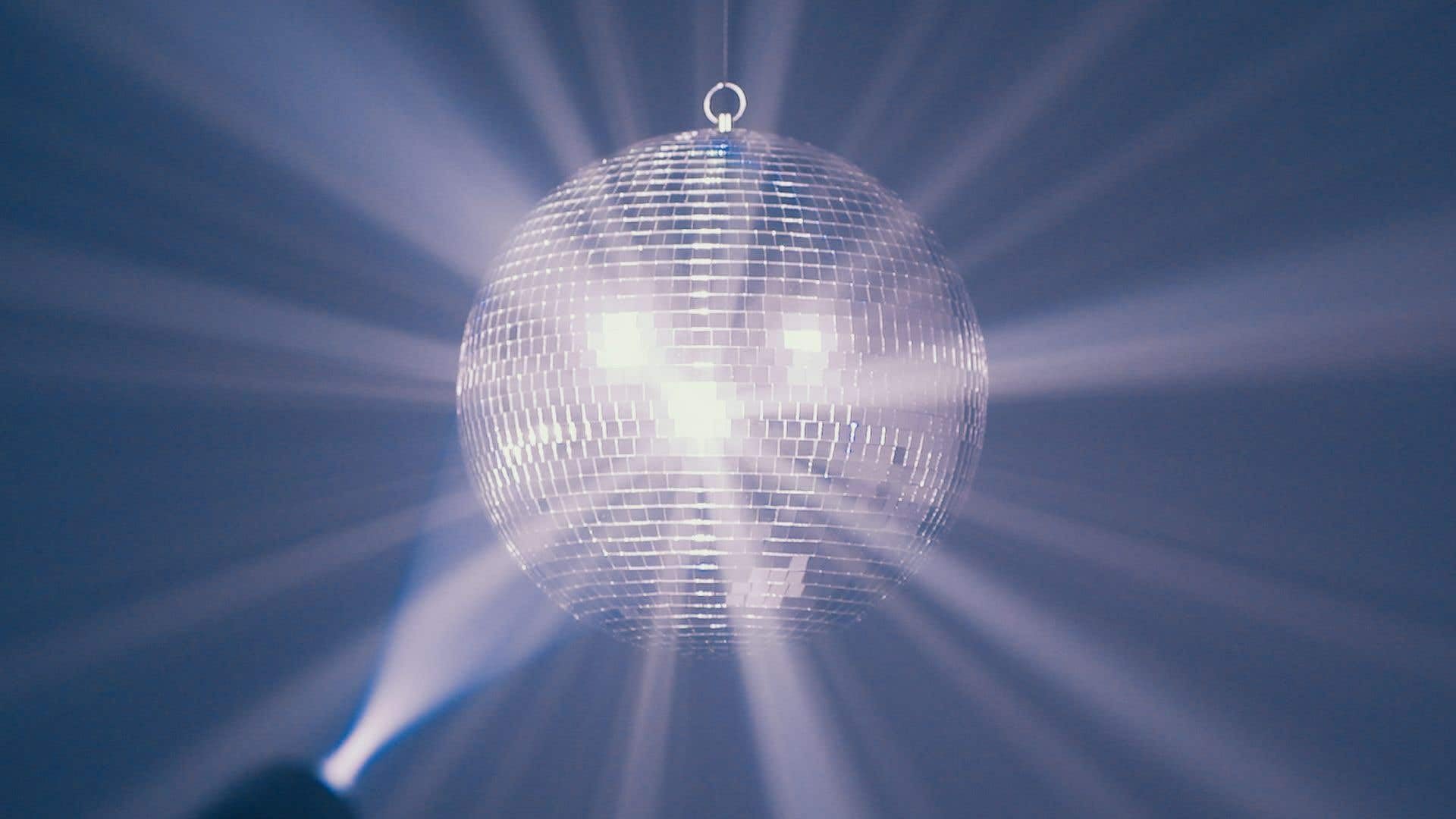Beamz Bola de espejos de 30 cm con foco LED