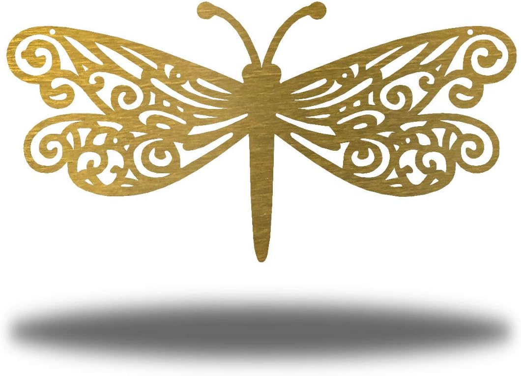 Riverside Designs Dragonfly Metal Wall Decor Yard Art Active (Teal, 12")