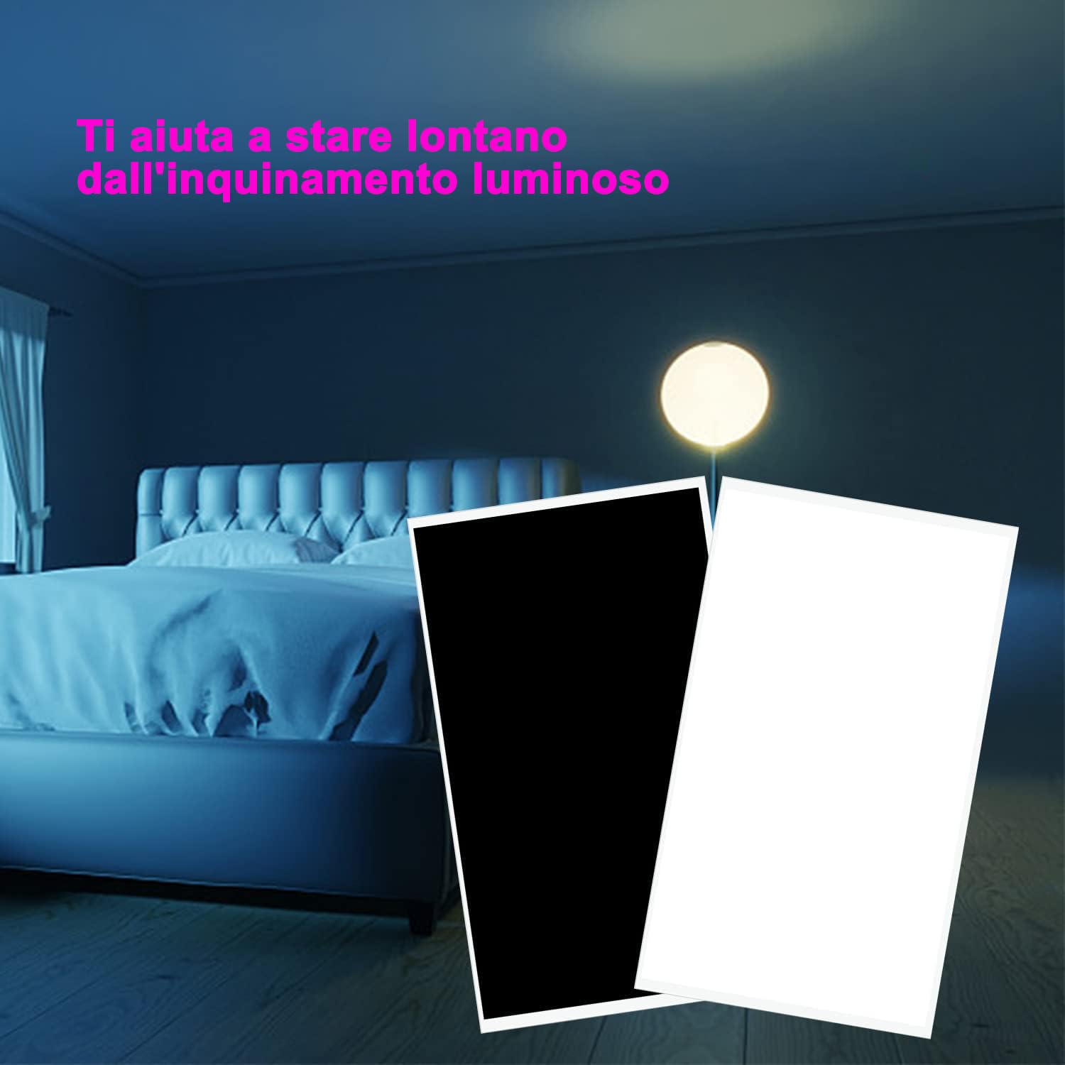 2PCS adesivi di blocco della luce, 20 * 10cm LED luce oscurante adesivo, oscurante luce 80% ~ 100% adesivi per elettronica, TV, router, orologi con 1PCS pinzette (bianco e nero)