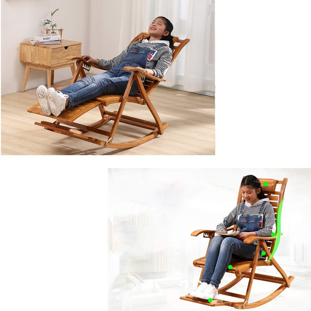 Amazon｜ロッキングチェア クッションホームバルコニーレジャーと竹の