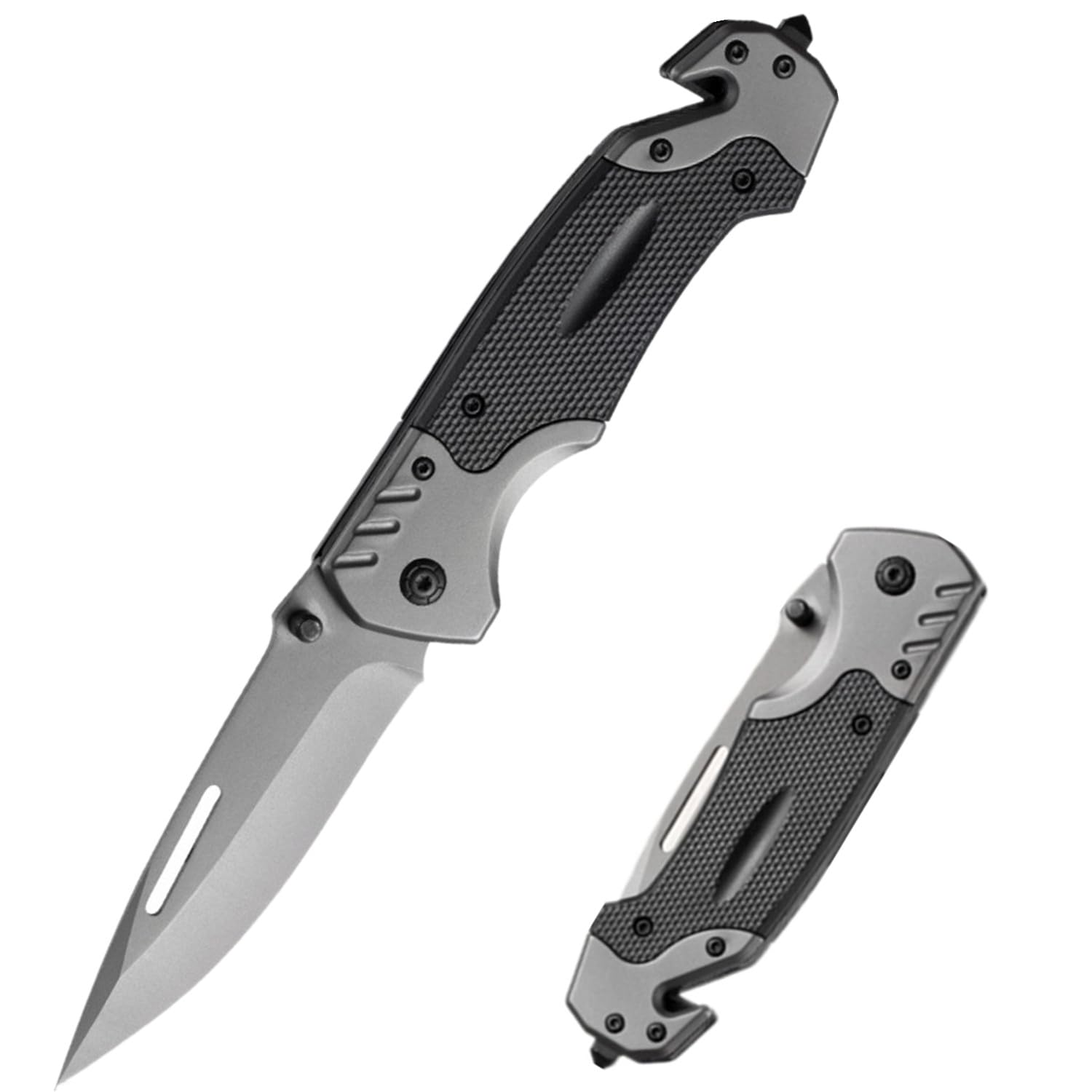 Outdoor EDC Folding knife for Men Women Stainless Steel Blade Pocket Knife Survival Knife with Belt Clip Seat