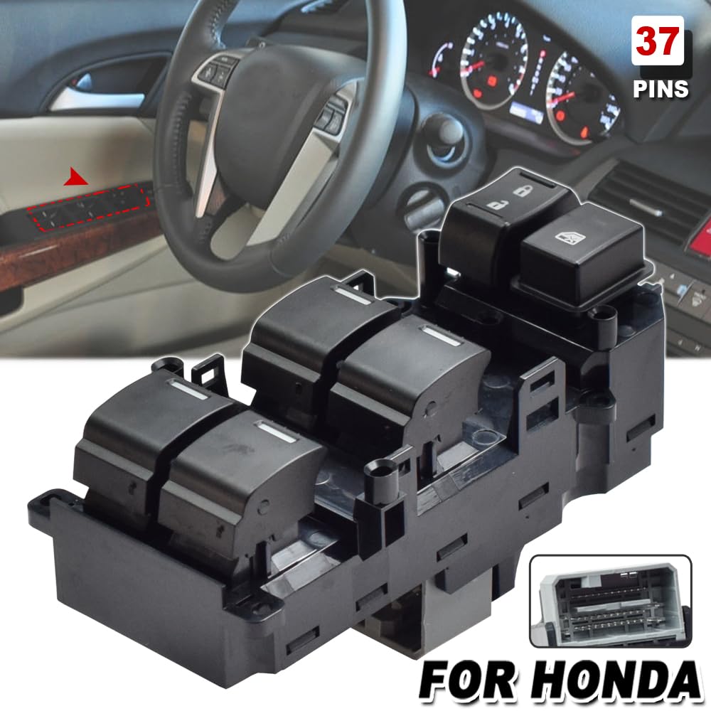 35750-TP5-H21 Interruptor del elevalunas delantero izquierdo para Honda Accord 2008 2009 2010 2011 2012 (Delantero Izquierdo)