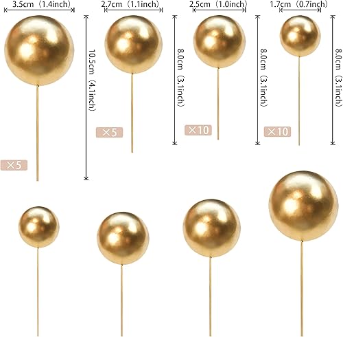 Miniatura 9 de Rsstarxi 30 piezas de mini globos para tartas, decoración de pastel de bricolaje, bolas de espuma para decoración de pasteles para baby shower,