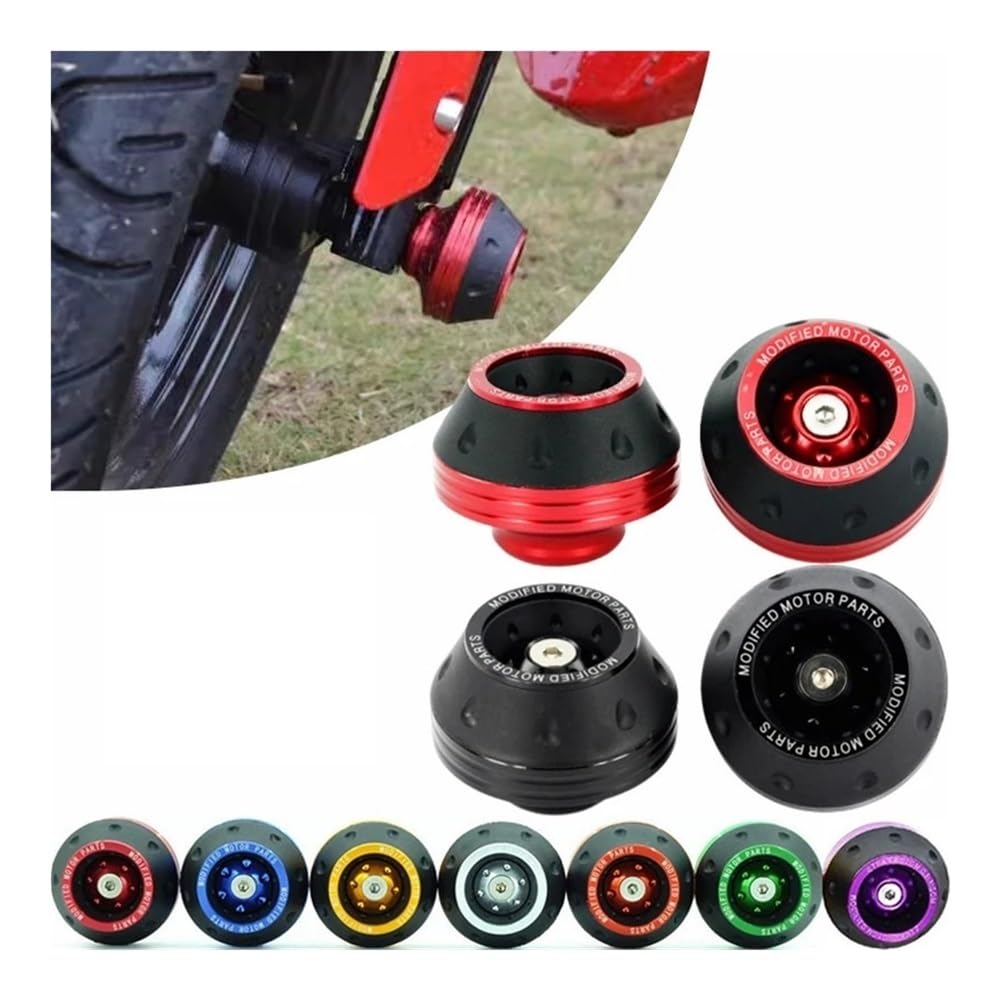Universal Motorrad Rad Schutz Crash Pad Protektoren Legierung Motocross Fallende Front Slider Cups Crash Pad Schutz(4pcs Black)