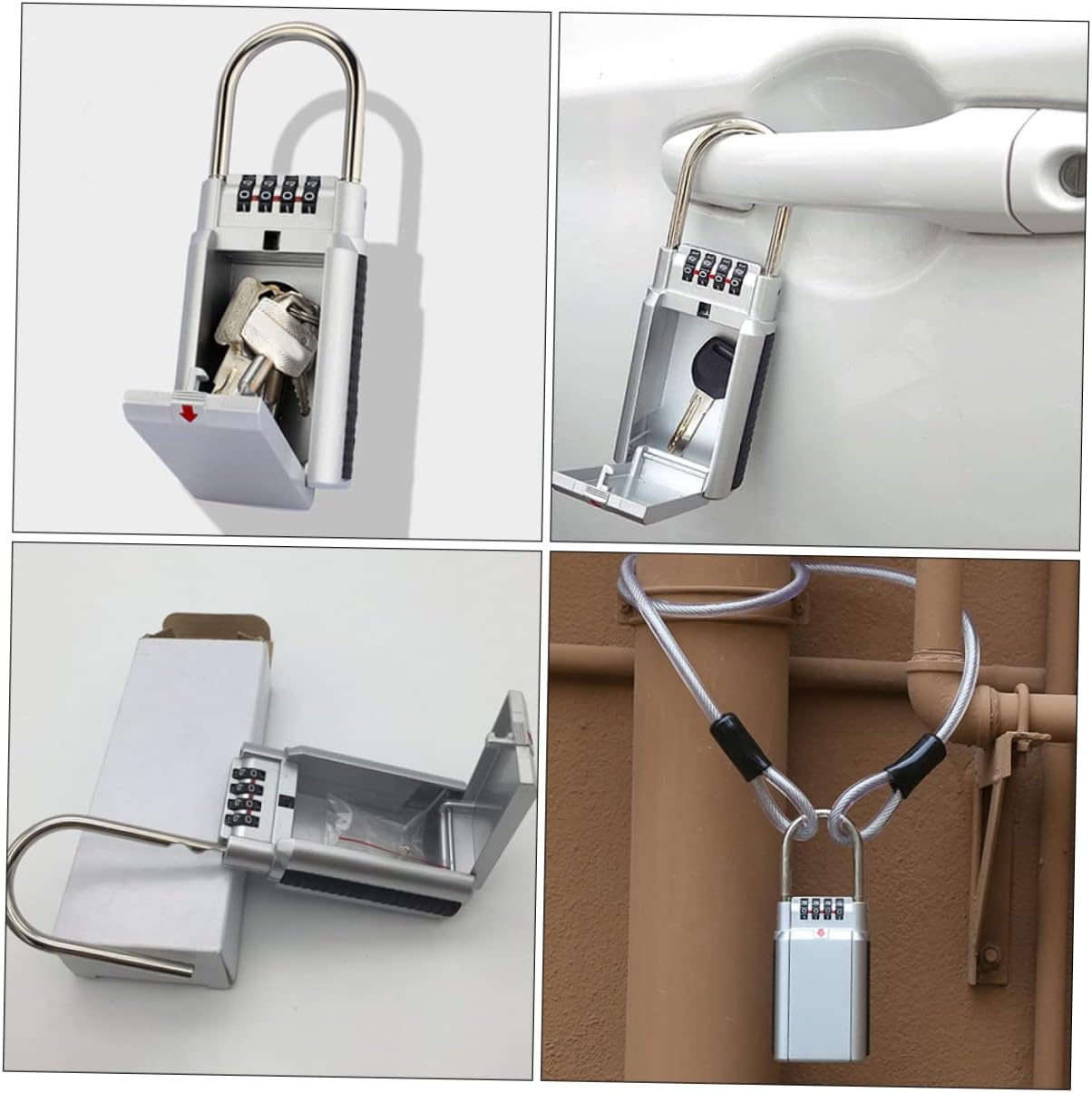 Lock Box for Keys Combination Lock Box Easy Install Wall-Mounted Key Storage