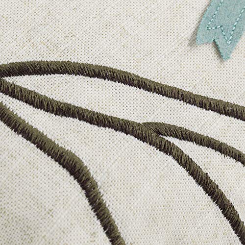 Jwh Bird Handmade Throw Pillow Covers Decorative Rectangle Cushion Animal Accent Pillow Cases Beige Pillowcase Couch Bed Living Room Bedroom 14X24 Inch Teal Blue Grey #TOP3