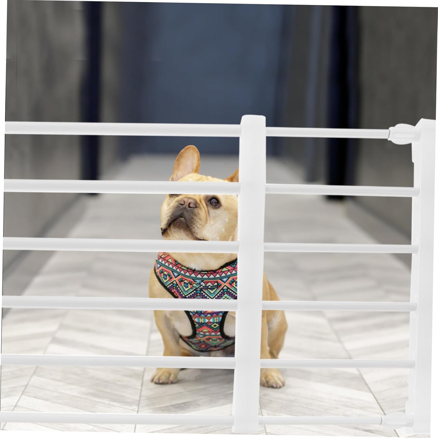 YARNOW Pet Safety Gate Retractable Puppy Gate Indoor Dog Door DIY Installation Animal Barrier