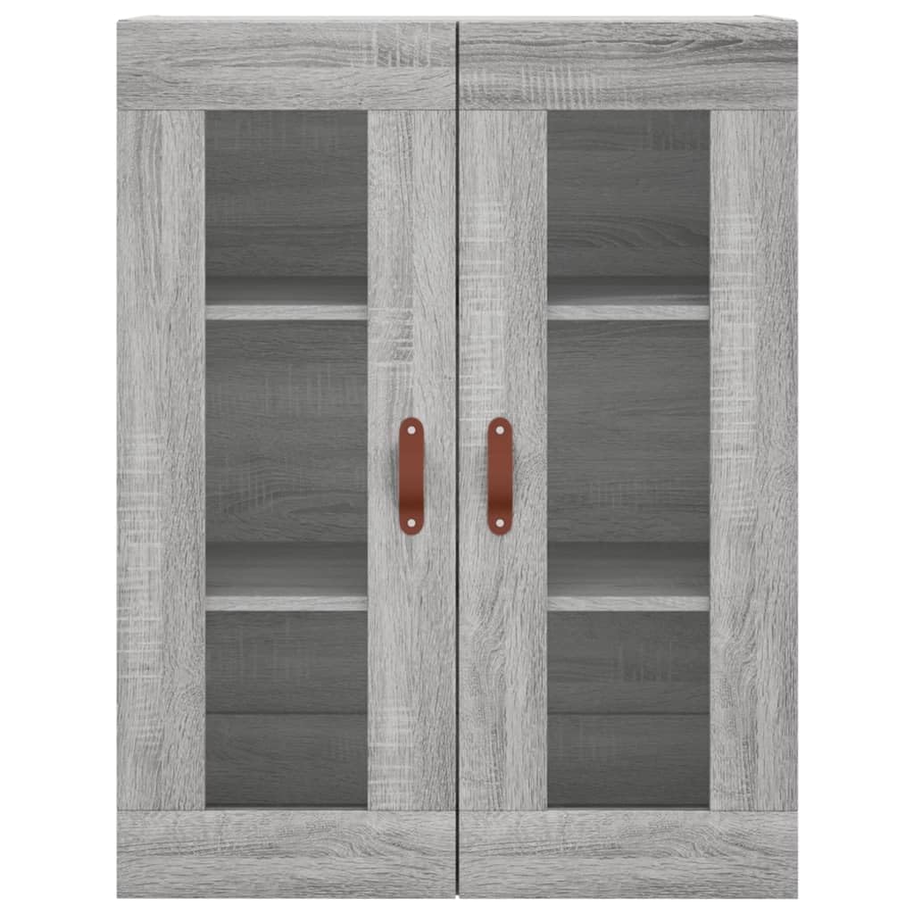 Credenza per il soggiorno Credenza multifunzionale Mobili per il soggiorno Madia Credenza Grigio Sonoma 69,5x34x180 cm in Legno Multistrato Adatto a soggiorno, sala da pranzo o camera da letto