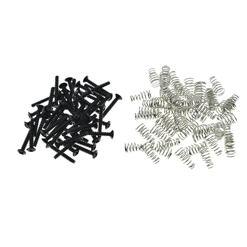 Vis et ressorts M3 pour micro Strat et Telecaster KAISH Noir x50 - 6